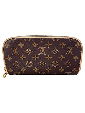 Louis Vuitton Louis Vuitton Monogram Toiletry Pouch in Brown Leather (view 1)