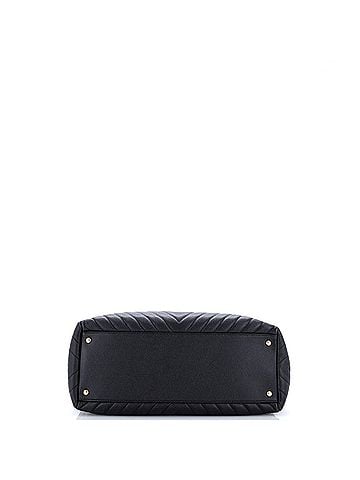 Chanel Coco Handle Shopping Tote Chevron Caviar Large (view 2)