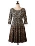 Soma Ombre Floral Brown Ivory Tan Casual Dress Size S - photo 1