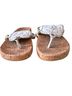 Jack Rogers 100% Leather White Brown Flip Flops Size 8 - photo 2
