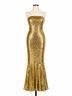 ASOS 100% Polyester Gold Cocktail Dress Size 12 - photo 1