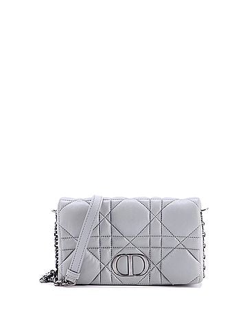 Christian Dior Caro Flap Pouch with Chain Macrocannage Quilt Calfskin Mini (view 1)