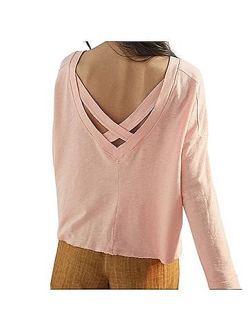 Anthropologie Dreamer Cross-Back Pullover Pullover Sweater (view 2)