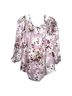 Parker 100% Silk 100% Polyester Floral Pink White Blouse Size M - photo 1