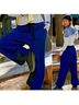 Free People 100% Polyester Blue Track Pants Size S - photo 4