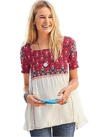 Sundance Global Nomad Short Sleeve Blouse (view 1)