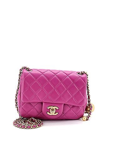 Chanel Pearl Crush Square Flap Bag Quilted Lambskin Mini (view 1)