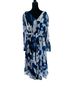 DKNY Floral Blue White Casual Dress Size 12 - photo 1
