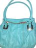 Tignanello Polka Dots Blue Teal Leather Tote One size - photo 1