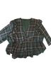 Torrid Plaid Green Blue White Long Sleeve Blouse Size 0X - photo 1