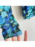 Ganni Floral Blue Green Long Sleeve Turtleneck Size S - photo 4
