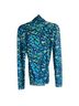 Ganni Floral Blue Green Long Sleeve Turtleneck Size S - photo 2