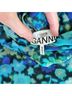 Ganni Floral Blue Green Long Sleeve Turtleneck Size S - photo 3