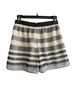 BCBGeneration 100% Polyester Stripes White Silver Black Dressy Shorts Size 2 - photo 2