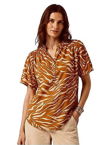 Maeve Windham Short Sleeve Henley (view 1)