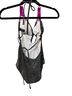 Ambrielle 82% Nylon 18% Spandex 100% Polyester Stripes Black White Pink One Piece Swimsuit Size S - photo 2