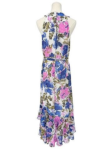 Calvin Klein Watercolor Floral Tiered Halter Midi Dress Casual Dress (view 2)