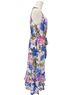 Calvin Klein 100% Polyester Floral Blue Pink Casual Dress Size 8 - photo 5
