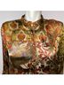 Citron Floral Green Blouse Size M - photo 5
