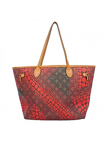 Louis Vuitton Louis Vuitton Monogram Neverfull MM Tote Bag M40686 Rouge (Yayoi Kusama design, women's) (view 1)