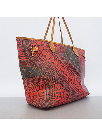Louis Vuitton Louis Vuitton Monogram Neverfull MM Tote Bag M40686 Rouge (Yayoi Kusama design, women's) (view 2)