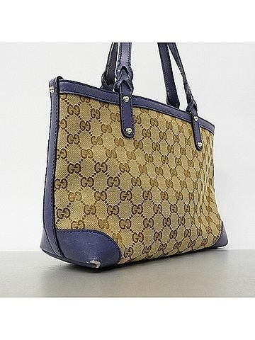 Gucci Gucci GG Canvas Tote Bag 269878 Beige Blue Champagne Women's (view 2)