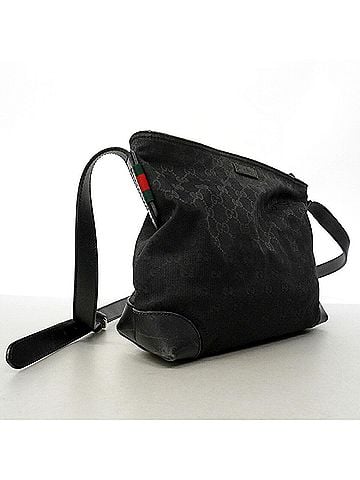 Gucci Gucci GG Canvas Sherry Line Shoulder Bag 337598 Black Women's (view 2)