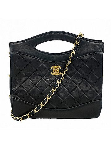 Chanel Chanel Matelassé Chain Shoulder Handbag, Lambskin, Black, 2-way Bag for Women (view 1)