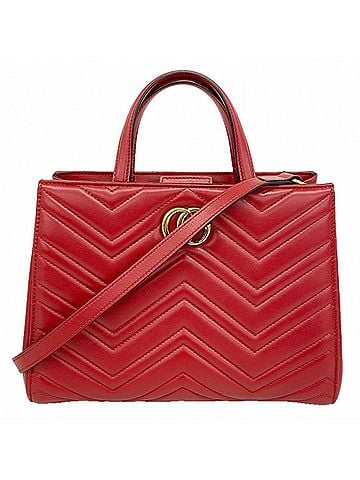 Gucci Gucci GG Marmont 448054 Leather Red 2-way Handbag for Women (view 1)