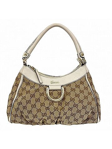 Gucci Gucci handbag, GG canvas, Abbey, 190525, beige, champagne, women's. (view 1)