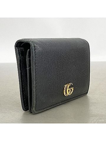 Gucci Gucci GG Marmont Wallet 456126 Leather Black Women's (view 2)
