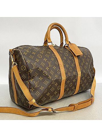 Louis Vuitton Louis Vuitton Bags - Boston Monogram Keepall Bandoulière 45 M41418 Brown Men's &amp; Women's (view 2)