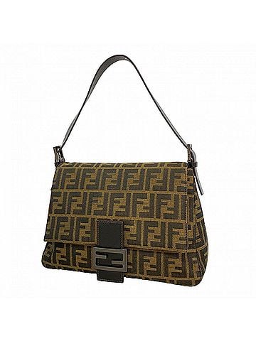 Fendi Fendi Zucca Mamma Bucket Nylon Canvas Handbag, Brown, Women's (view 1)