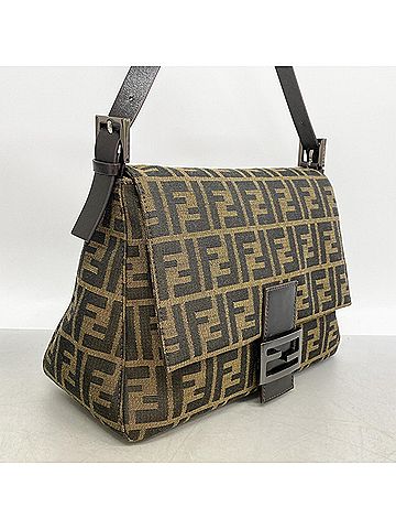 Fendi Fendi Zucca Mamma Bucket Nylon Canvas Handbag, Brown, Women's (view 2)