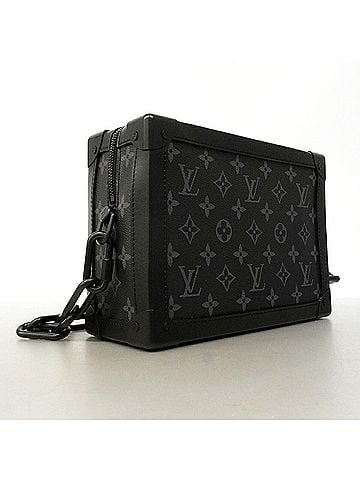 Louis Vuitton Louis Vuitton Monogram Eclipse Soft Trunk Shoulder Bag M44730 Black Men's (view 2)