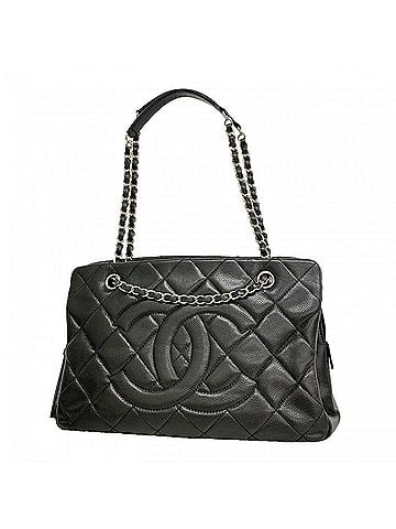 Chanel Chanel Matelassé Chain Shoulder Bag, Caviar Leather, Black, Women's (view 1)