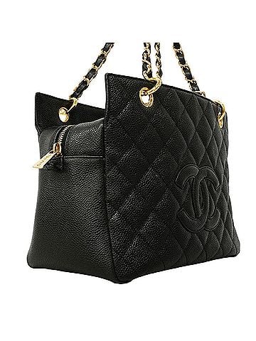 Chanel Chanel Matelassé Chain Shoulder Bag, Caviar Leather, Black, Women's (view 2)