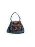 Isabella Fiore 100% Leather Floral Blue Black Shoulder Bag One size - photo 7