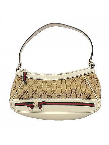 Gucci Gucci handbag, GG canvas, Sherry line, 269893, beige, women's. (view 1)
