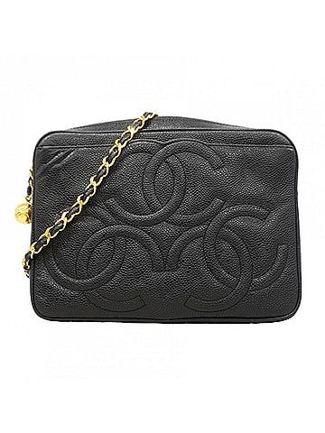 Chanel Chanel Triple Coco Caviar Leather Shoulder Bag, Black, for Women (view 1)