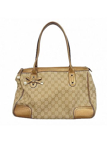 Gucci Gucci GG Canvas Princy Tote Bag 177052, Canvas, Light Brown, Gold, Champagne, Women's (view 1)