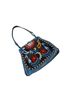 Isabella Fiore 100% Leather Floral Blue Black Shoulder Bag One size - photo 1