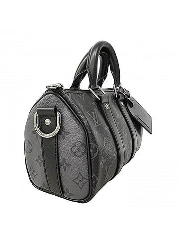 Louis Vuitton Louis Vuitton Monogram Eclipse Reverse Keepall Bandoulière 25 Handbag M46271 Black Gray 2-way bag for men (view 2)