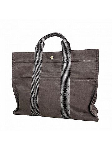 Hermès Hermes Herline MM Canvas Tote Bag, Gray, Men's &amp; Women's (view 1)