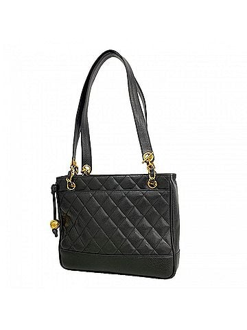 Chanel Chanel Matelassé Shoulder Bag, Caviar Leather, Black, Women's (view 1)