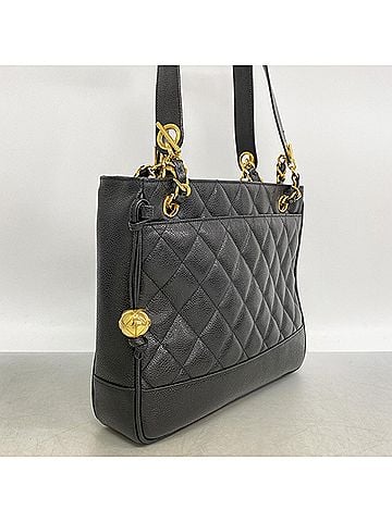 Chanel Chanel Matelassé Shoulder Bag, Caviar Leather, Black, Women's (view 2)