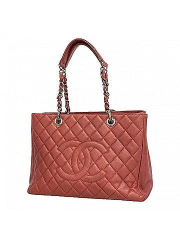 Chanel Chanel Matelassé Chain Tote Bag, Caviar Leather, Red, Women's (view 1)