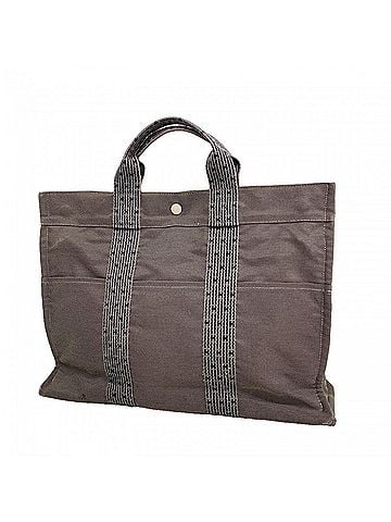 Hermès Hermes Herline MM Canvas Tote Bag, Gray, Men's &amp; Women's (view 1)