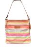 Coach Stripes Pink Green Shoulder Bag One size - photo 1
