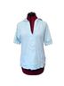 Nike Solid Blue Short Sleeve Top Size L - photo 1